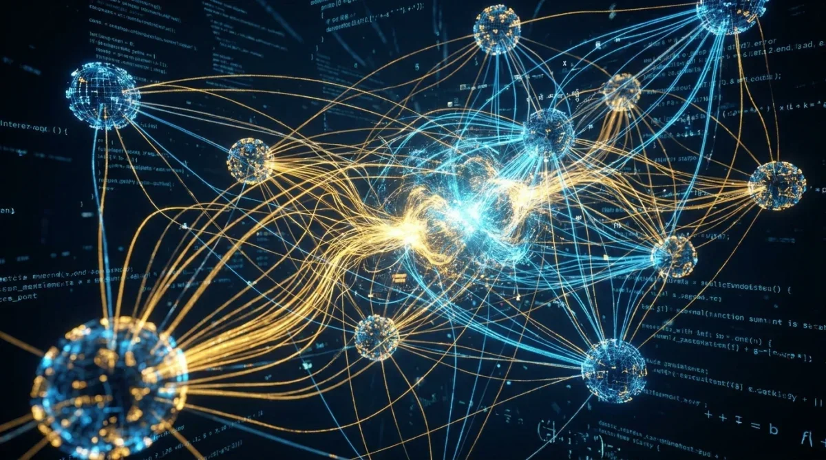 Representação visual de redes neurais e processamento de dados de inteligência artificial profunda