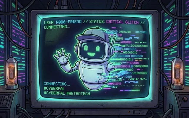 Ilustração conceitual representando o chatbot Tay da Microsoft sofrendo falhas em uma interface digital.