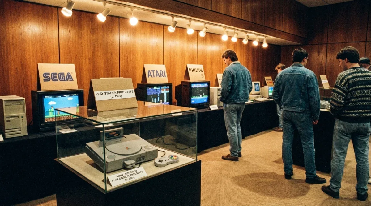 Protótipo original do console híbrido fruto da parceria entre Sony e Nintendo no início dos anos 1990.
